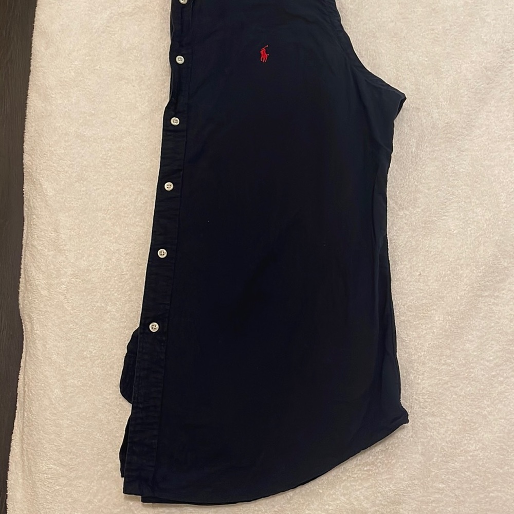 Lightly won Navy Blue Red Horse Ralph Lauren button up XL